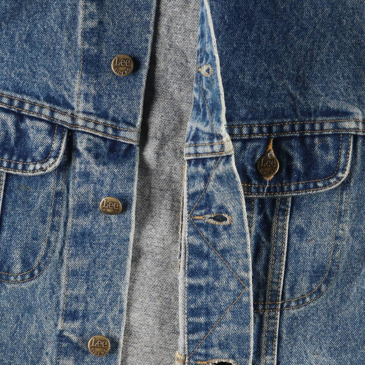 ~90'S Lee Riders denim jacket, denim jacket, men's size L, vintage unclear blue type Vintage Second Hand