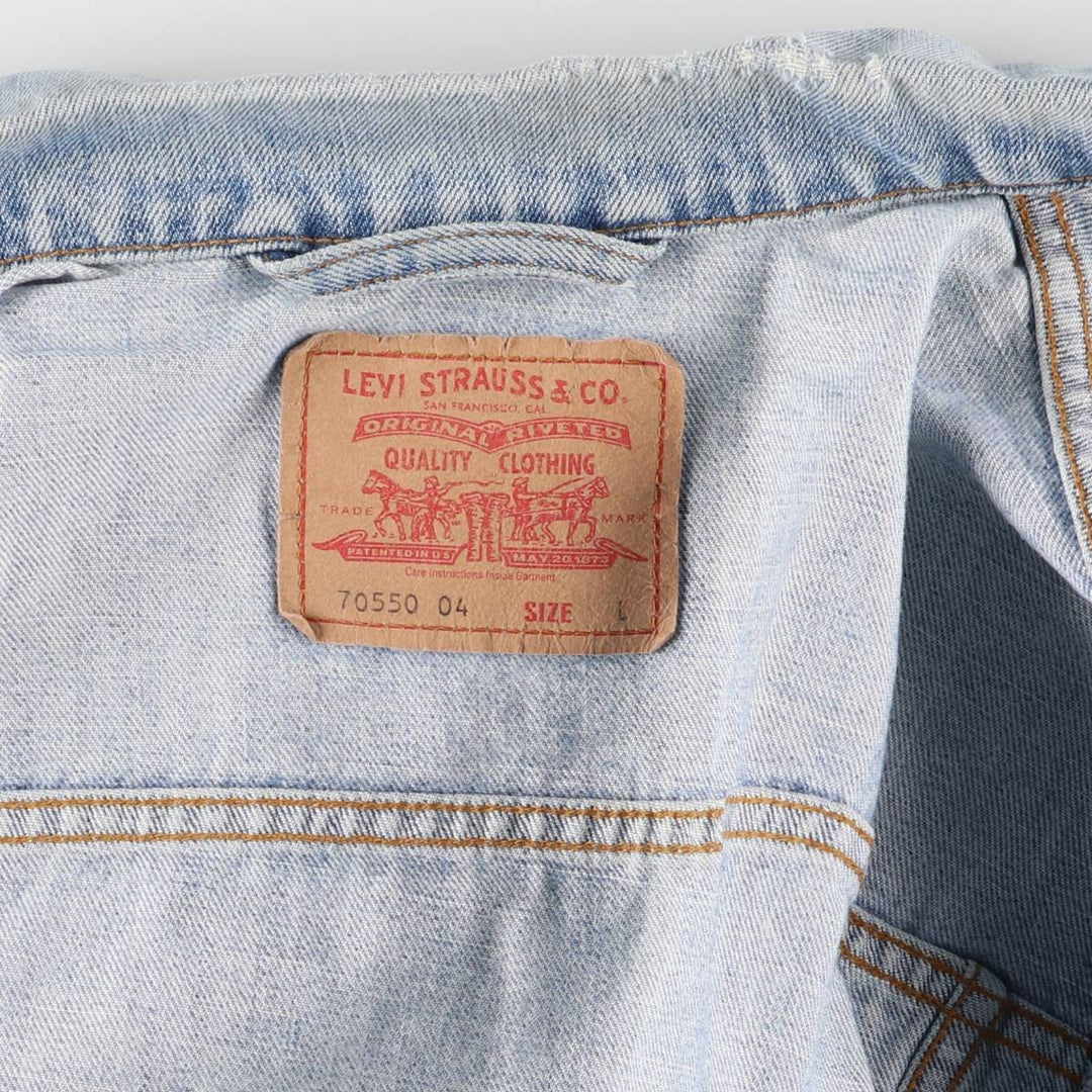 Levi's 70550-0476 Euro Model Denim Jacket, G-Jean, Men's Size L cotton blue type Vintage Second Hand
