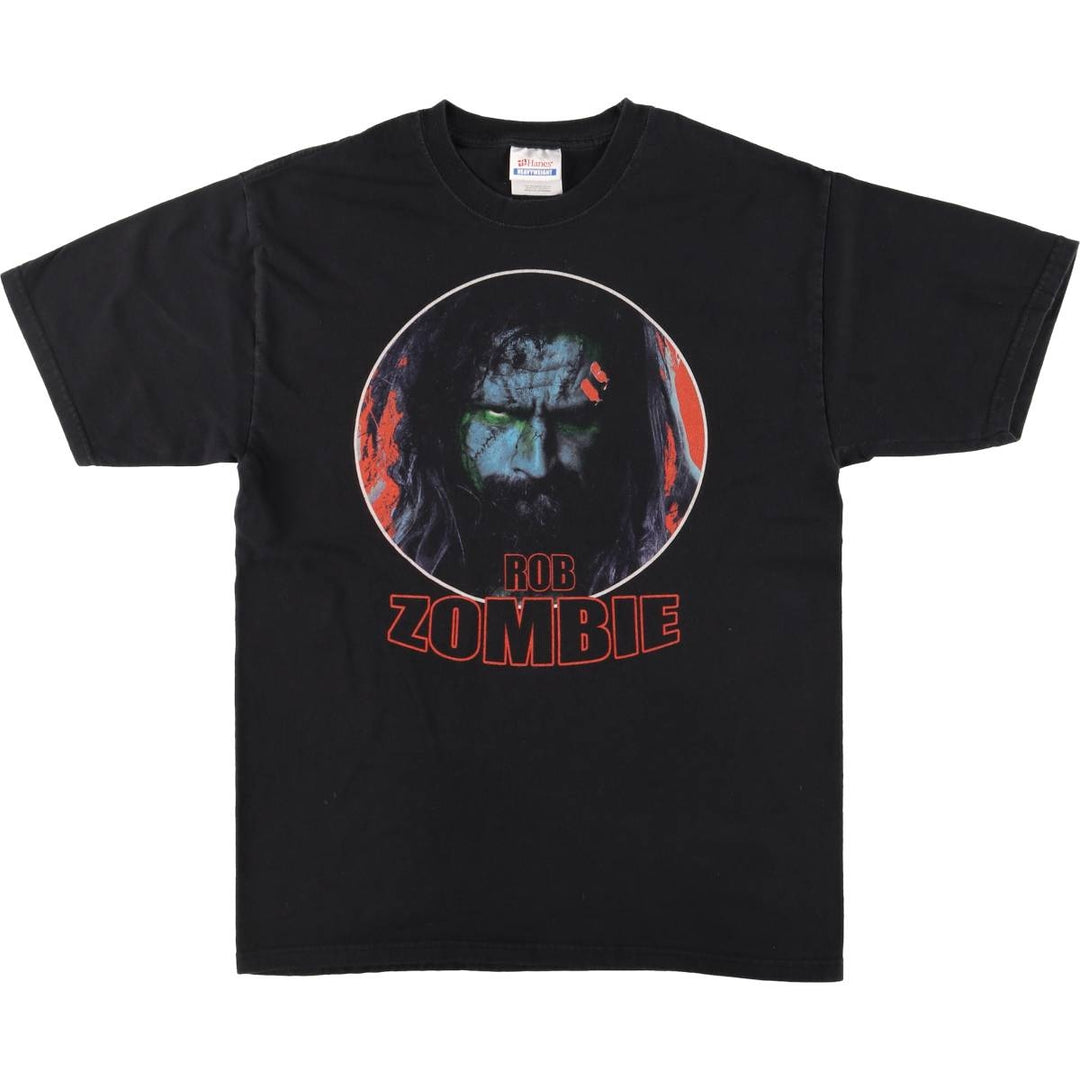 Hanes ROB ZOMBIE Rob Zombie Band T-shirt Band T Men's M size cotton black type Vintage Second Hand