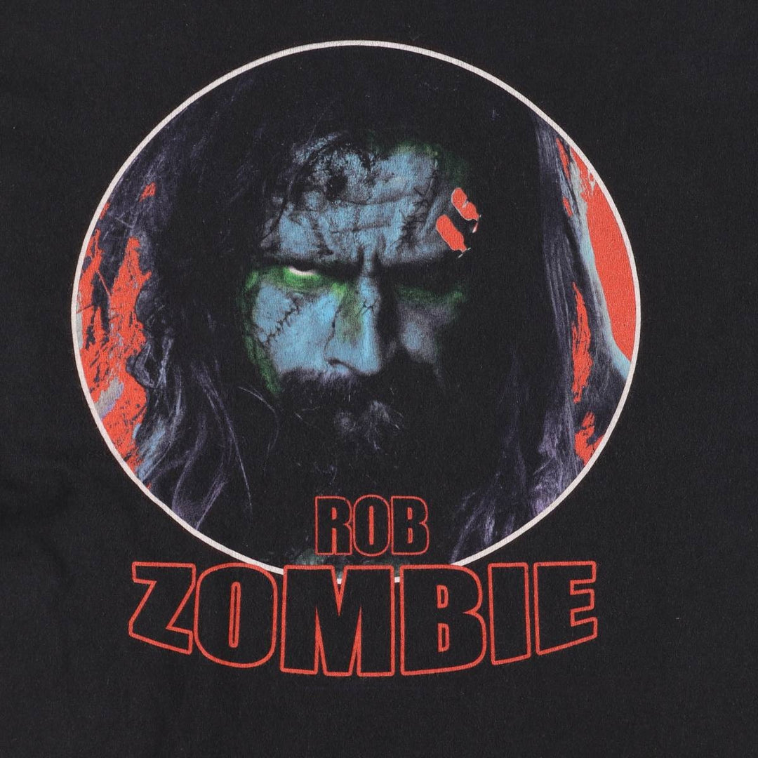 Hanes ROB ZOMBIE Rob Zombie Band T-shirt Band T Men's M size cotton black type Vintage Second Hand