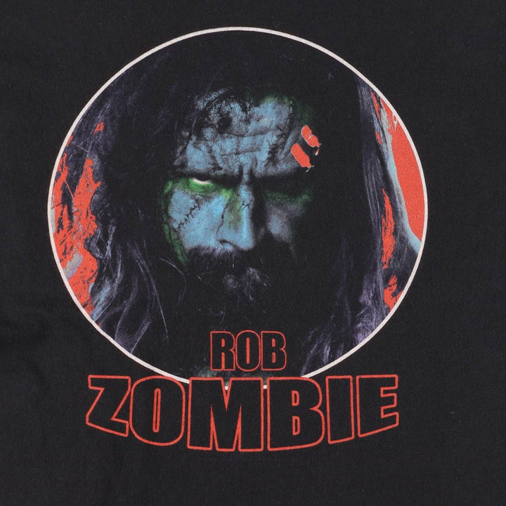 Hanes ROB ZOMBIE Rob Zombie Band T-shirt Band T Men's M size cotton black type Vintage Second Hand