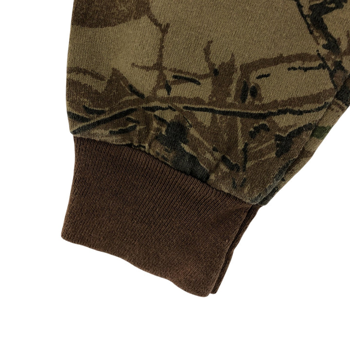 90'S RATTLERS BRAND Camouflage Pattern Real Tree Camo Long T-Shirt Long T Made in USA Men's M Size Vintage unclear Khaki type brown Vintage Second Hand