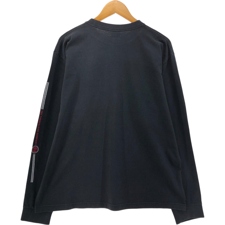 Timberland Long T-shirt, Men's XL size cotton black type Vintage Second Hand