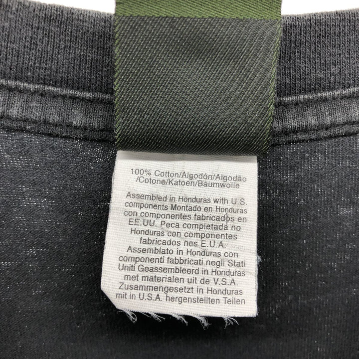 Timberland Long T-shirt, Men's XL size cotton black type Vintage Second Hand