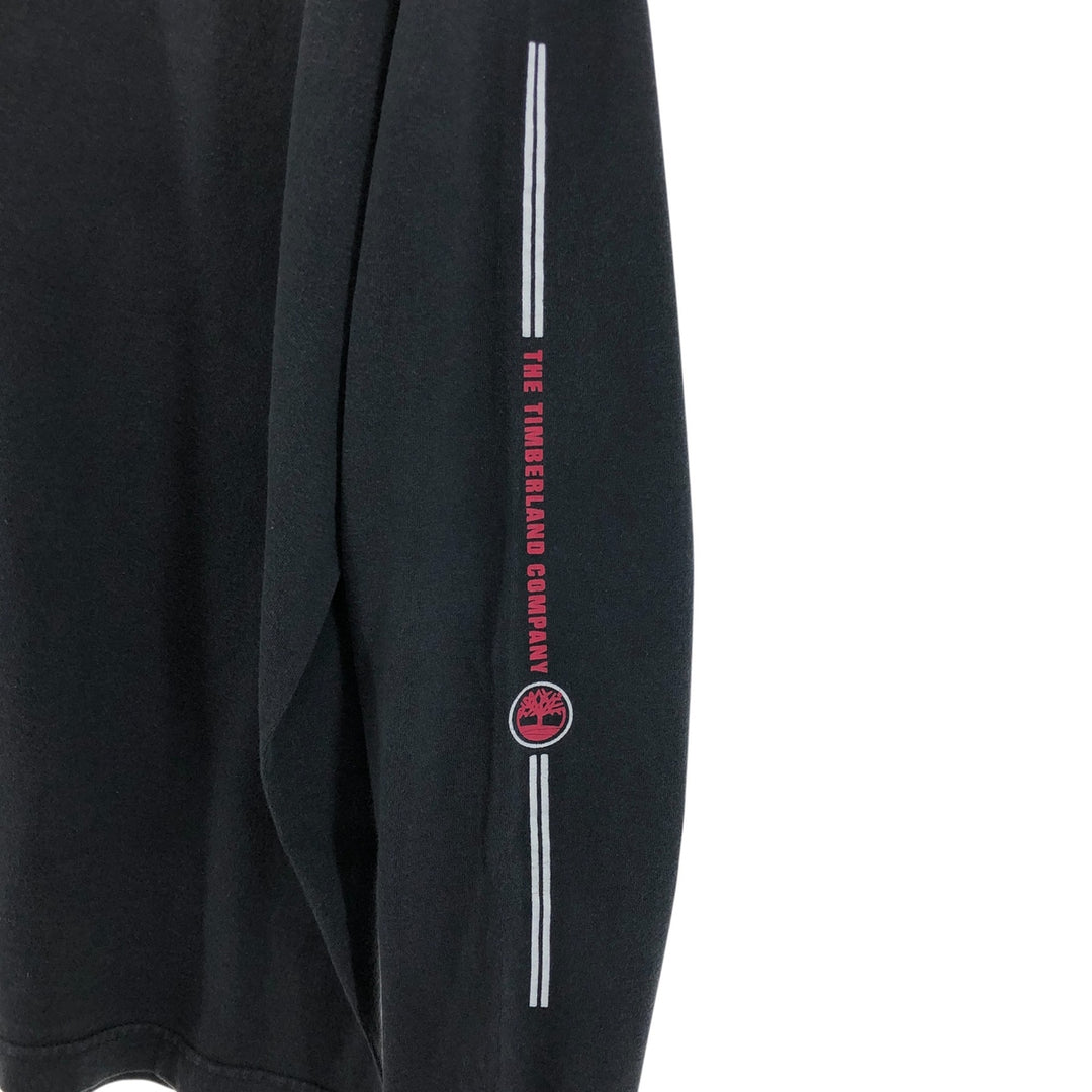 Timberland Long T-shirt, Men's XL size cotton black type Vintage Second Hand