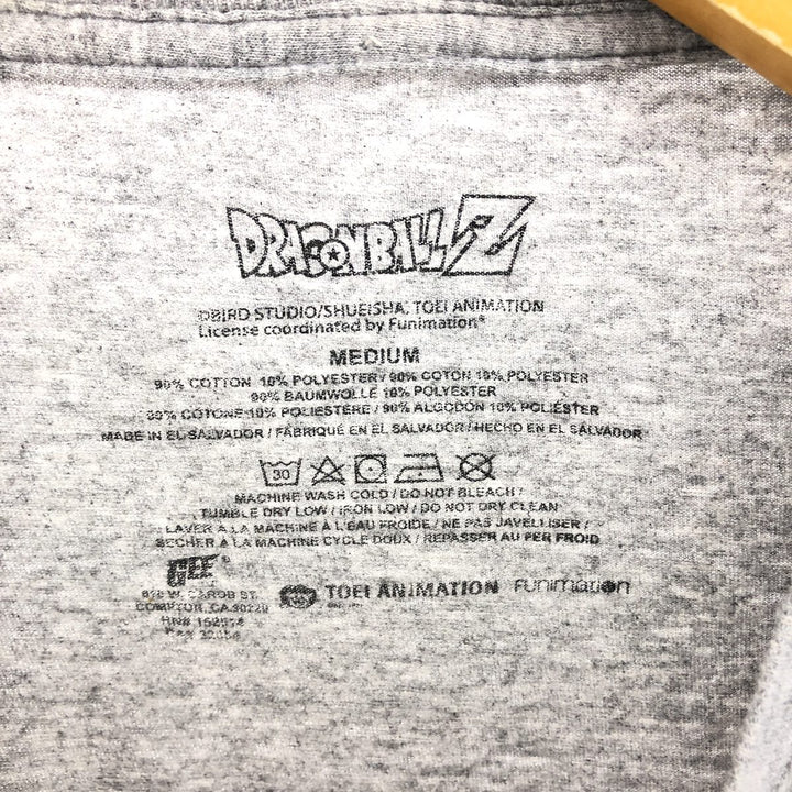 DRAGONBALL Z Dragon Ball Z Son Goku character print long T-shirt long T men's M size cotton gray type Vintage Second Hand