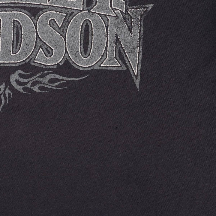 00'S Harley-Davidson Motorcycle Bike T-shirt Made in USA Men's XL cotton black type Vintage Second Hand