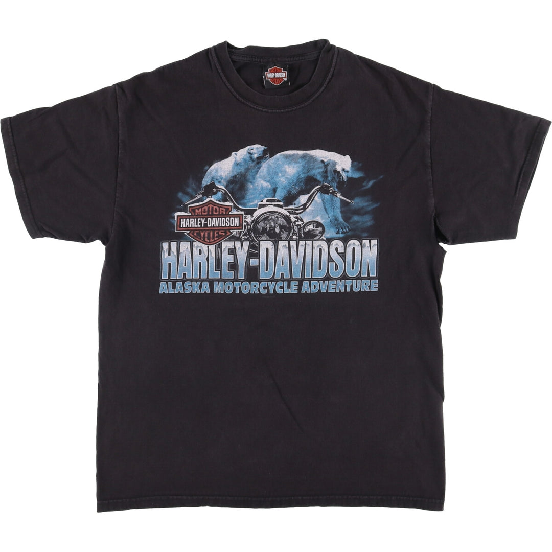 00'S Harley-Davidson Motorcycle Bike T-shirt Men's M size unknown black type Vintage Second Hand