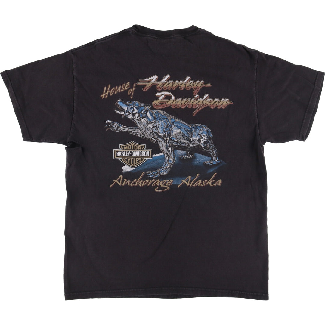 00'S Harley-Davidson Motorcycle Bike T-shirt Men's M size unknown black type Vintage Second Hand
