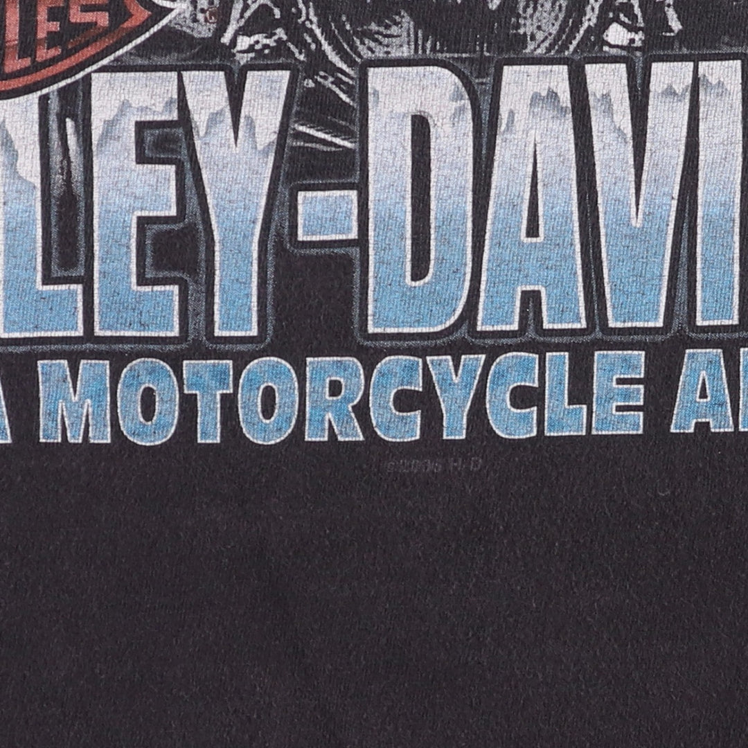 00'S Harley-Davidson Motorcycle Bike T-shirt Men's M size unknown black type Vintage Second Hand