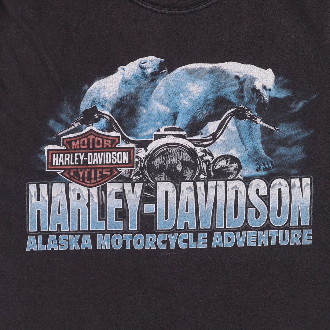 00'S Harley-Davidson Motorcycle Bike T-shirt Men's M size unknown black type Vintage Second Hand