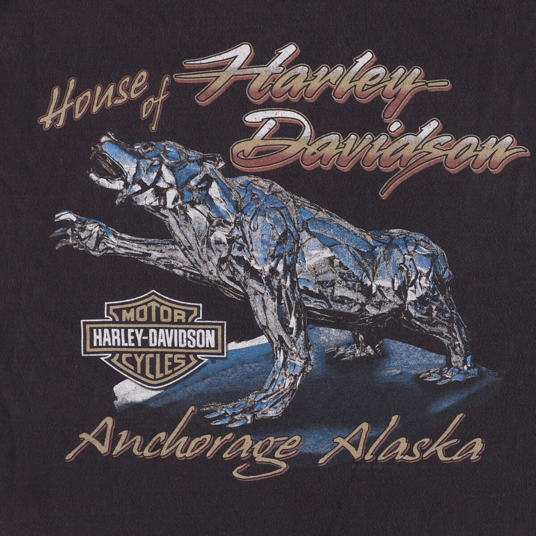 00'S Harley-Davidson Motorcycle Bike T-shirt Men's M size unknown black type Vintage Second Hand
