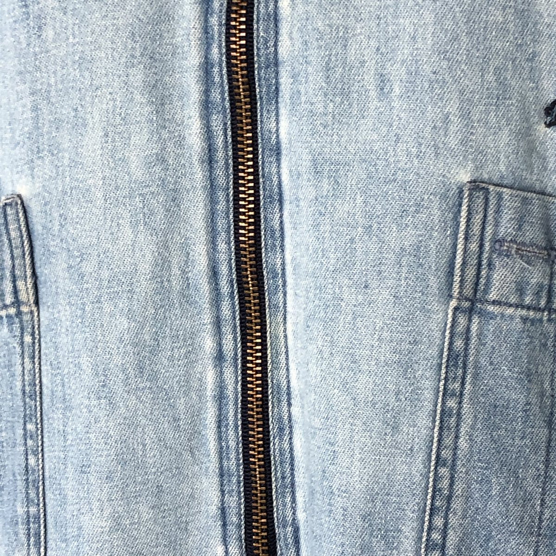 Ralph Lauren POLO by Ralph Lauren Half-Zip Pullover Long Sleeve Denim Shirt, Men's XXL cotton blue type Vintage Second Hand