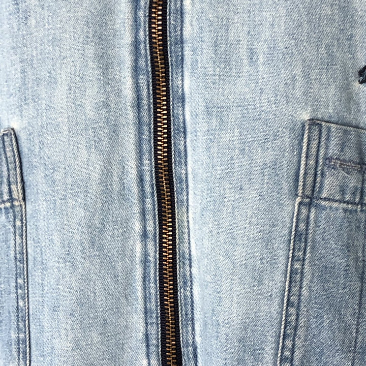 Ralph Lauren POLO by Ralph Lauren Half-Zip Pullover Long Sleeve Denim Shirt, Men's XXL cotton blue type Vintage Second Hand