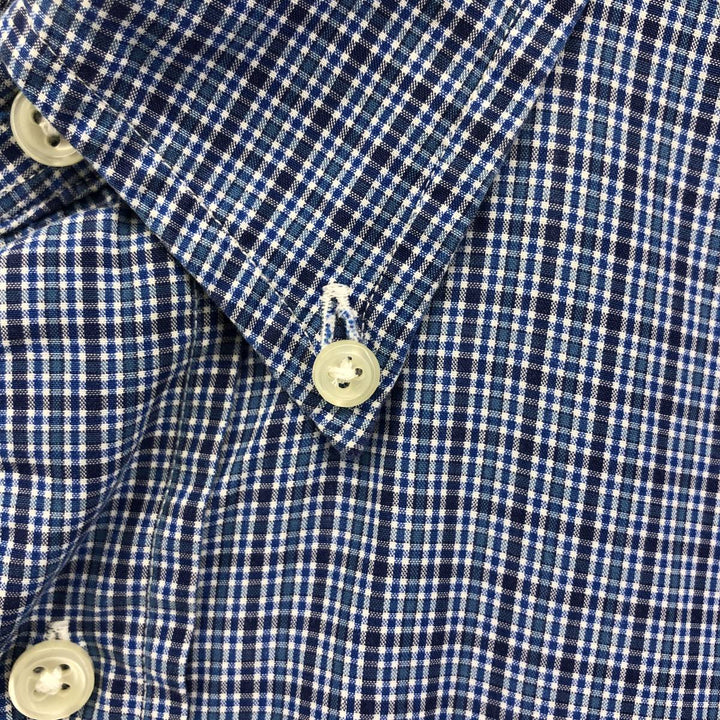 Ralph Lauren BLAKE long sleeve button down check shirt, men's size L cotton blue type Vintage Second Hand