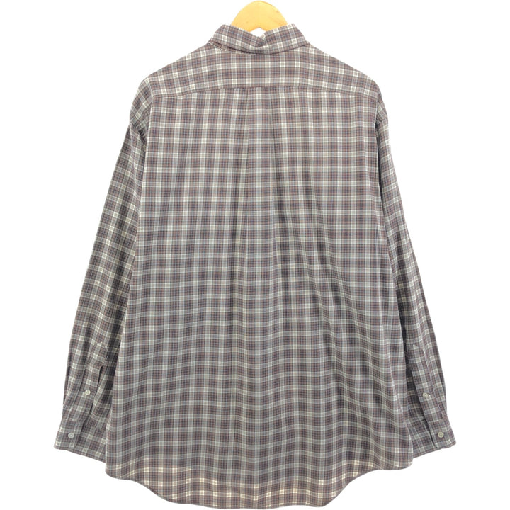 Ralph Lauren Classic Fit Long Sleeve Button Down Check Shirt Men's XL cotton brown type Vintage Second Hand
