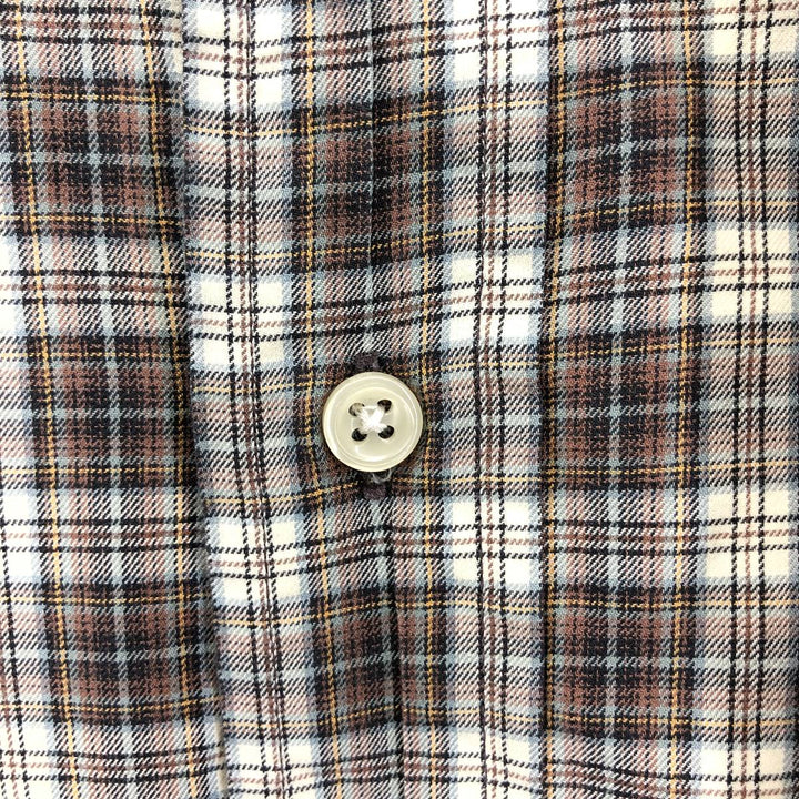 Ralph Lauren Classic Fit Long Sleeve Button Down Check Shirt Men's XL cotton brown type Vintage Second Hand