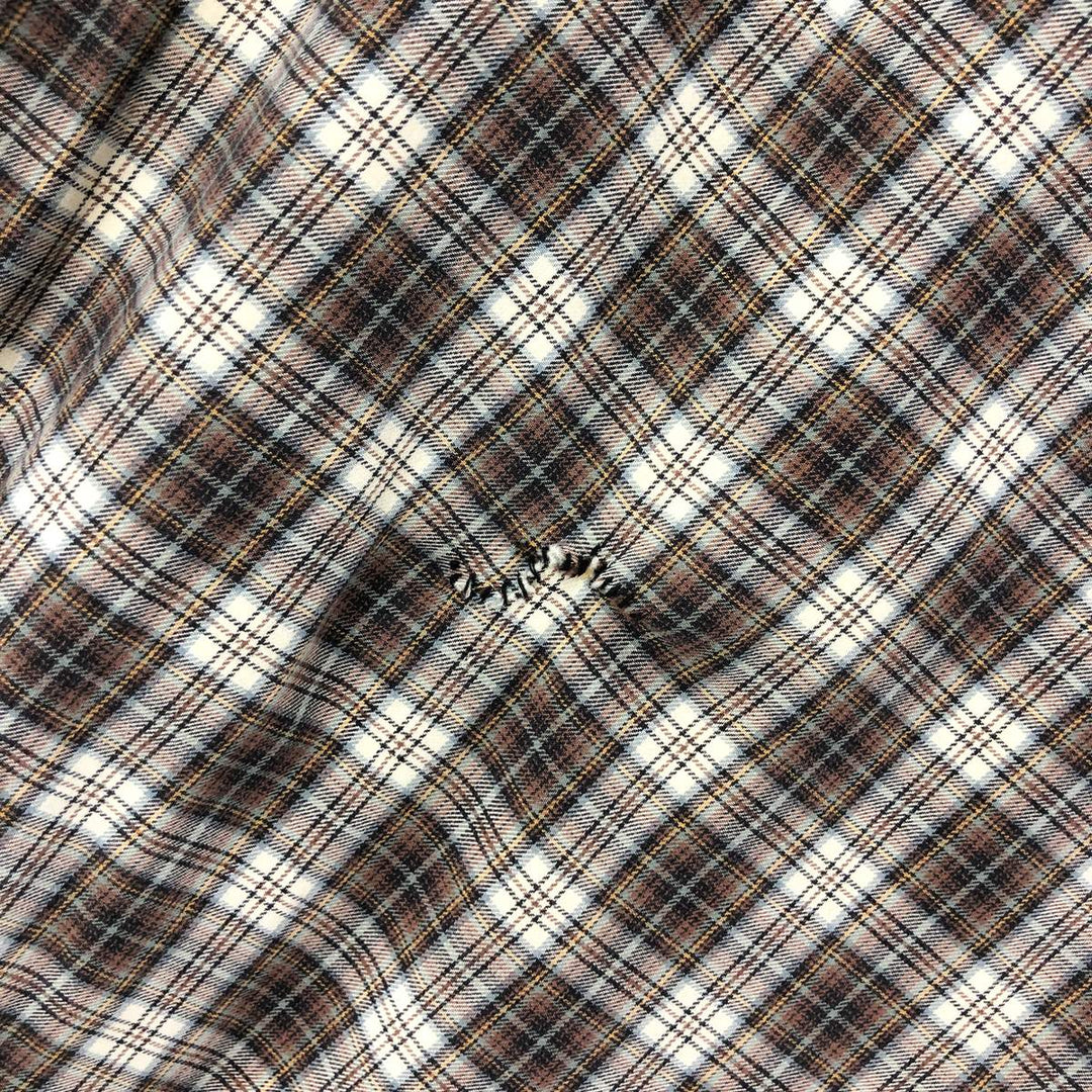 Ralph Lauren Classic Fit Long Sleeve Button Down Check Shirt Men's XL cotton brown type Vintage Second Hand