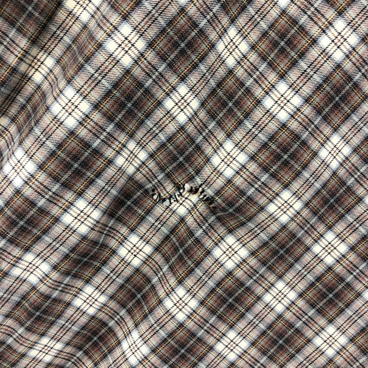 Ralph Lauren Classic Fit Long Sleeve Button Down Check Shirt Men's XL cotton brown type Vintage Second Hand