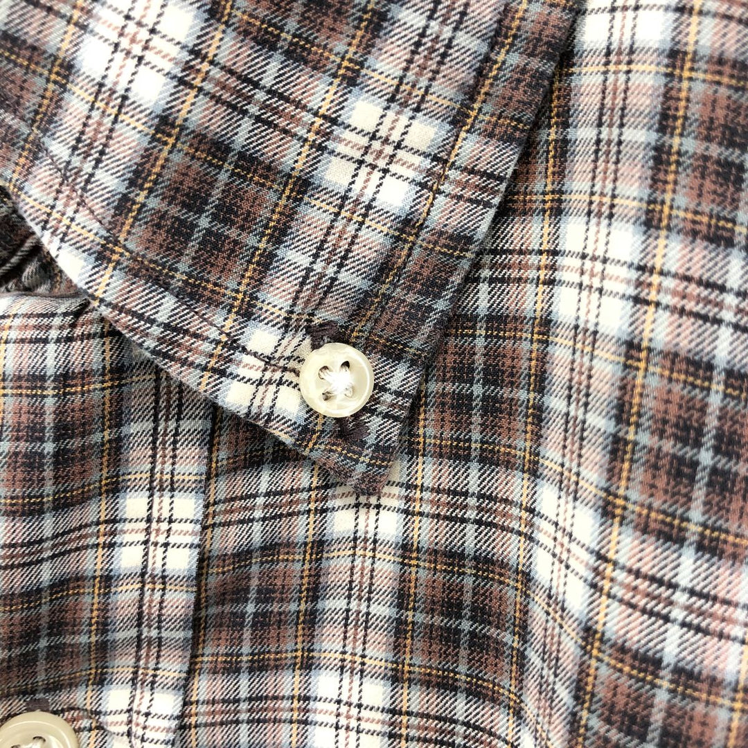 Ralph Lauren Classic Fit Long Sleeve Button Down Check Shirt Men's XL cotton brown type Vintage Second Hand