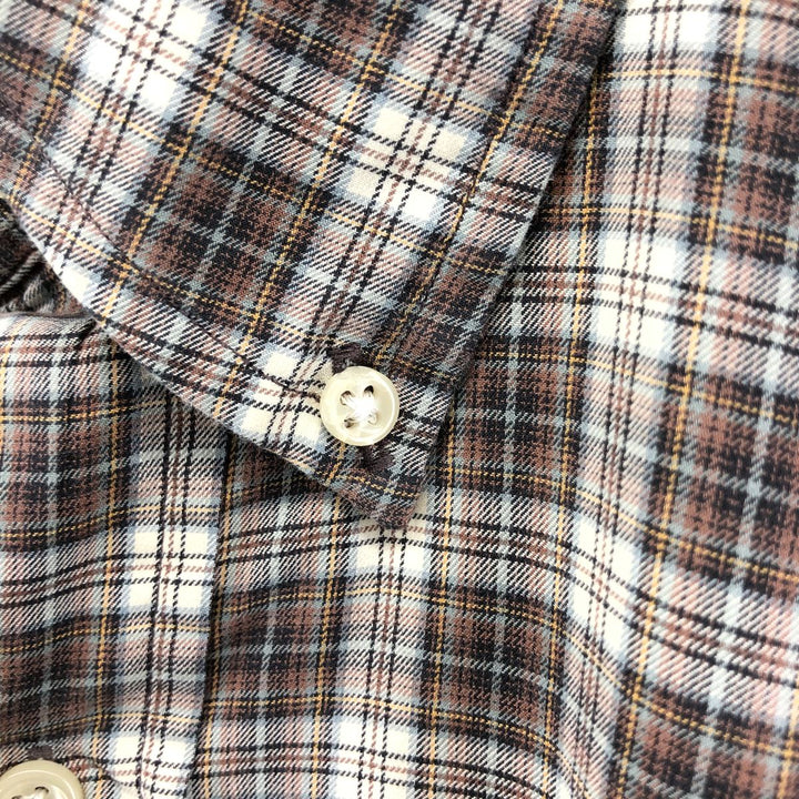 Ralph Lauren Classic Fit Long Sleeve Button Down Check Shirt Men's XL cotton brown type Vintage Second Hand