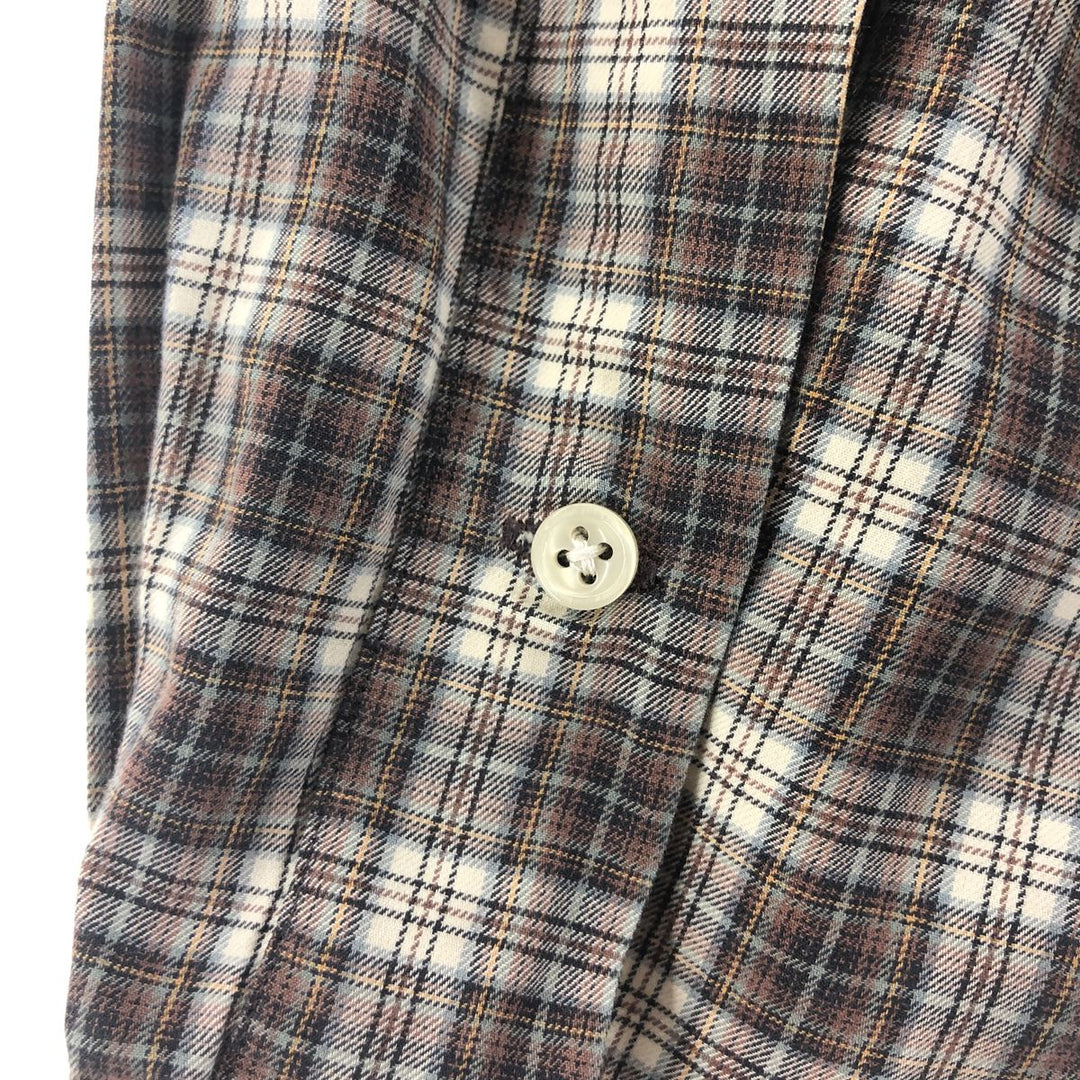 Ralph Lauren Classic Fit Long Sleeve Button Down Check Shirt Men's XL cotton brown type Vintage Second Hand