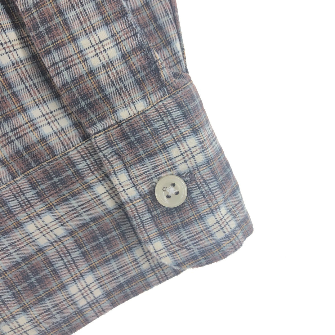 Ralph Lauren Classic Fit Long Sleeve Button Down Check Shirt Men's XL cotton brown type Vintage Second Hand