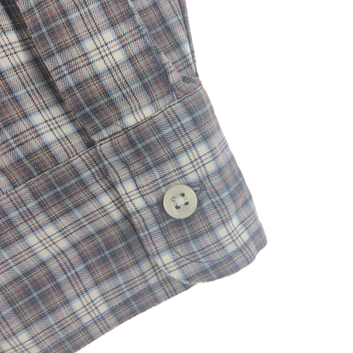 Ralph Lauren Classic Fit Long Sleeve Button Down Check Shirt Men's XL cotton brown type Vintage Second Hand