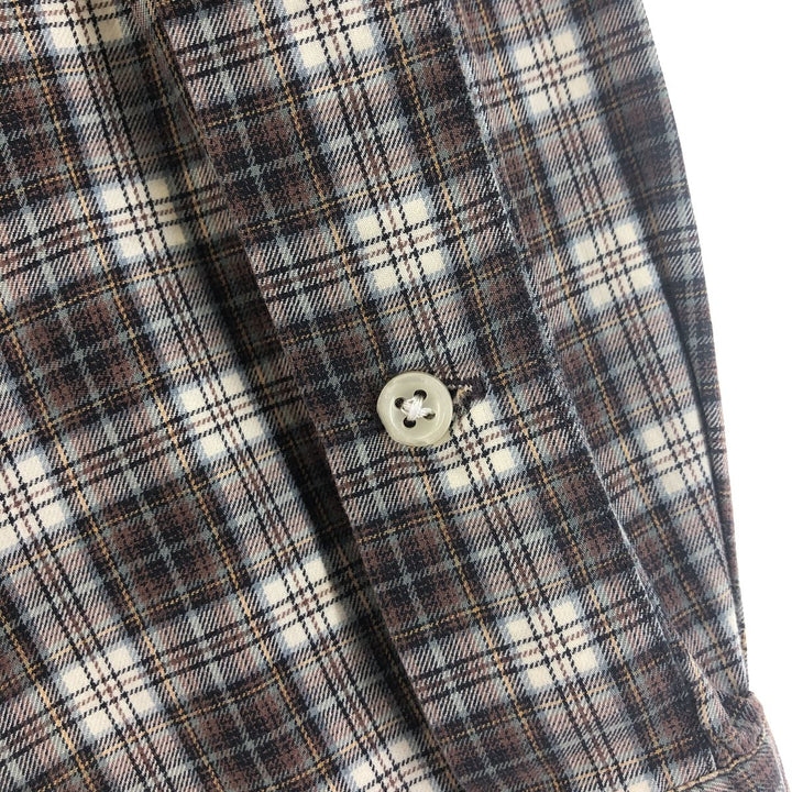 Ralph Lauren Classic Fit Long Sleeve Button Down Check Shirt Men's XL cotton brown type Vintage Second Hand