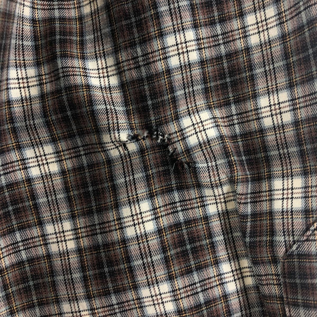 Ralph Lauren Classic Fit Long Sleeve Button Down Check Shirt Men's XL cotton brown type Vintage Second Hand