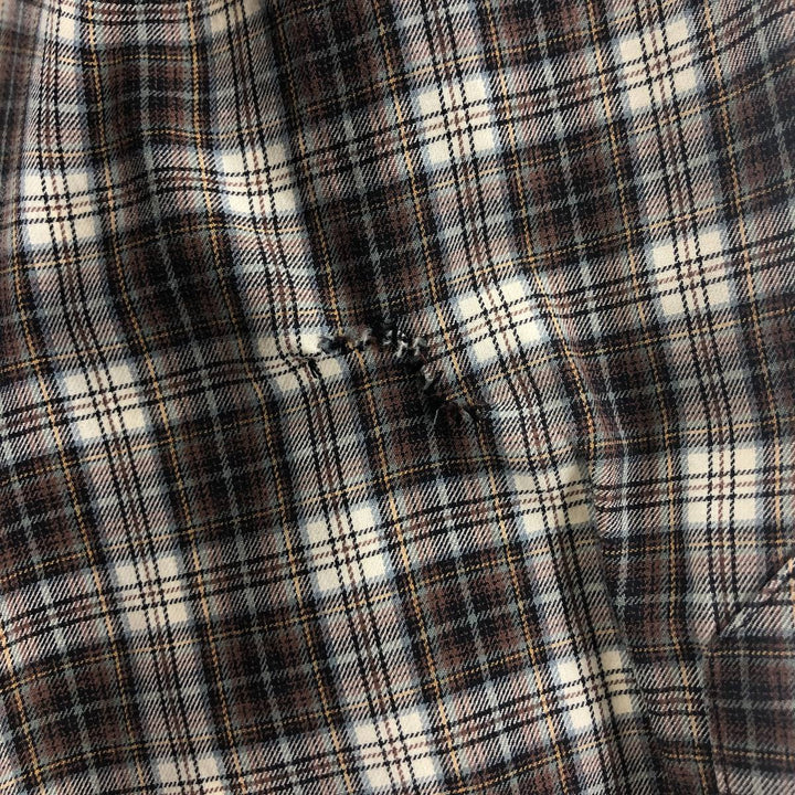 Ralph Lauren Classic Fit Long Sleeve Button Down Check Shirt Men's XL cotton brown type Vintage Second Hand