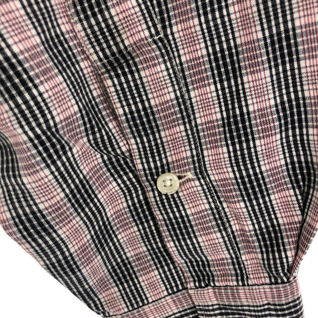 Ralph Lauren MARLOWE long sleeve button down check shirt, men's size M cotton black type Vintage Second Hand