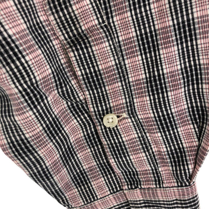 Ralph Lauren MARLOWE long sleeve button down check shirt, men's size M cotton black type Vintage Second Hand