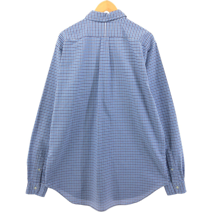 Ralph Lauren Classic Fit Long Sleeve Button Down Check Shirt Men's Size L cotton blue type Vintage Second Hand