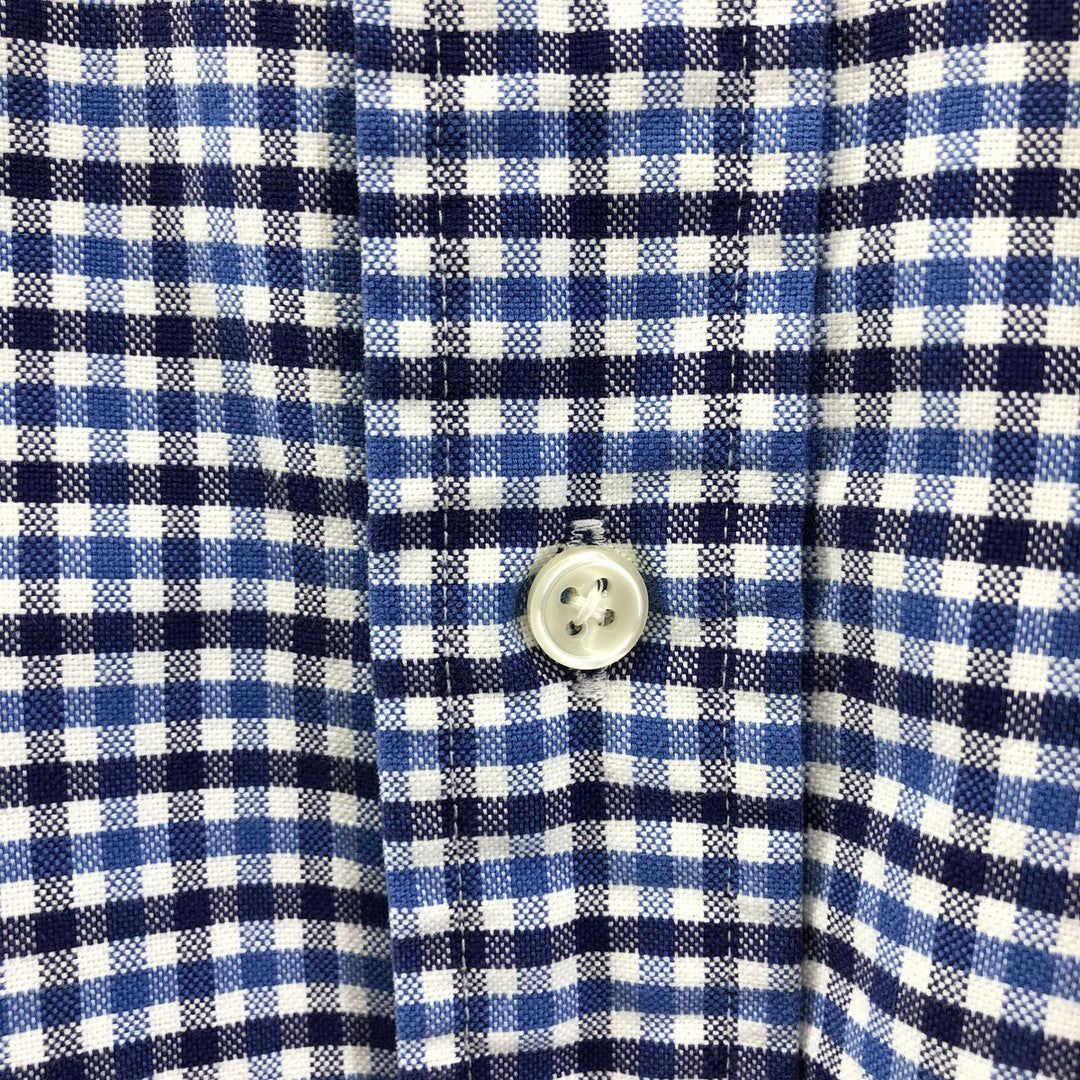 Ralph Lauren Classic Fit Long Sleeve Button Down Check Shirt Men's Size L cotton blue type Vintage Second Hand