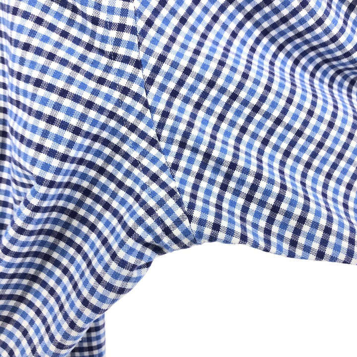 Ralph Lauren Classic Fit Long Sleeve Button Down Check Shirt Men's Size L cotton blue type Vintage Second Hand