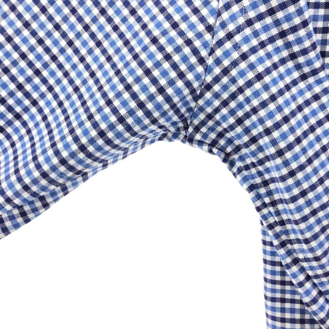 Ralph Lauren Classic Fit Long Sleeve Button Down Check Shirt Men's Size L cotton blue type Vintage Second Hand