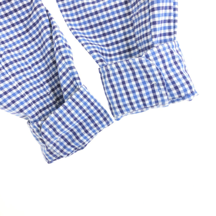 Ralph Lauren Classic Fit Long Sleeve Button Down Check Shirt Men's Size L cotton blue type Vintage Second Hand