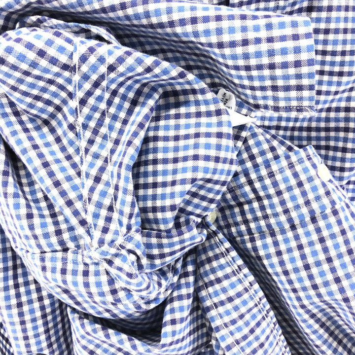 Ralph Lauren Classic Fit Long Sleeve Button Down Check Shirt Men's Size L cotton blue type Vintage Second Hand