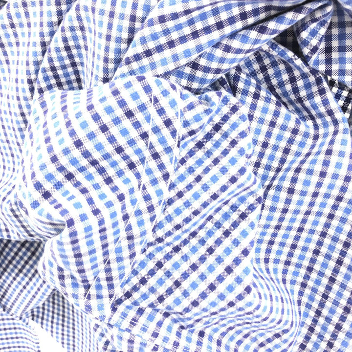 Ralph Lauren Classic Fit Long Sleeve Button Down Check Shirt Men's Size L cotton blue type Vintage Second Hand