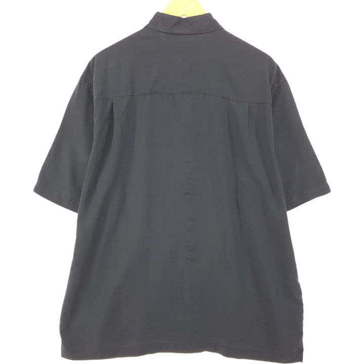 THE HAVANERA CO. Two-tone short-sleeve rayon shirt, box shirt, men's size XL Rayon black type Vintage Second Hand