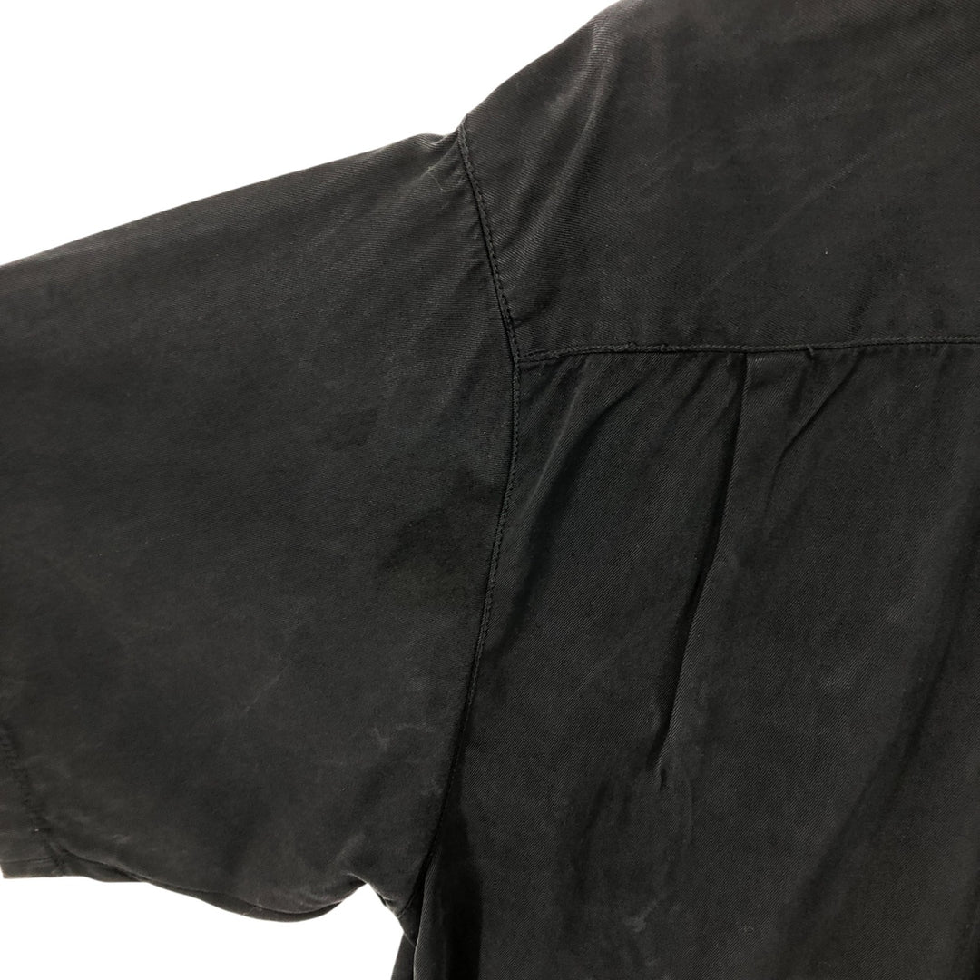 Tommy Bahama short sleeve open collar silk shirt, box shirt, men's size L silk black type Vintage Second Hand