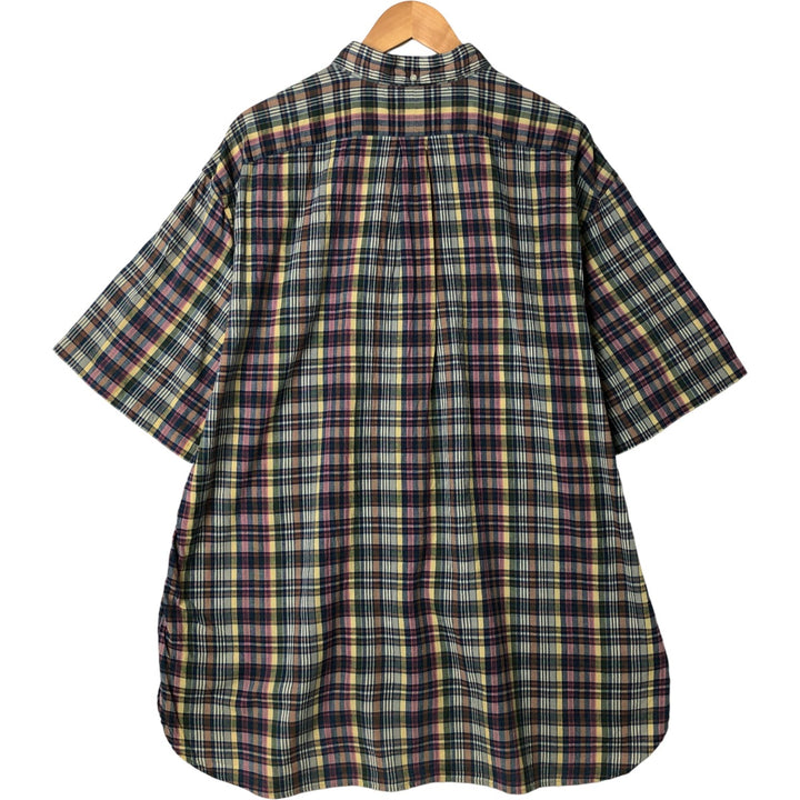 Ralph Lauren MCMEEL short sleeve button down check shirt, men's size XXL cotton pink type Vintage Second Hand