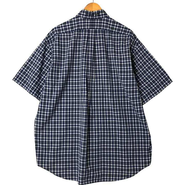 Ralph Lauren BLAKE short sleeve button down check shirt men's XL size cotton blue type Vintage Second Hand