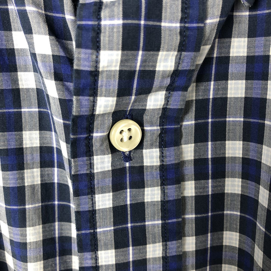 Ralph Lauren BLAKE short sleeve button down check shirt men's XL size cotton blue type Vintage Second Hand