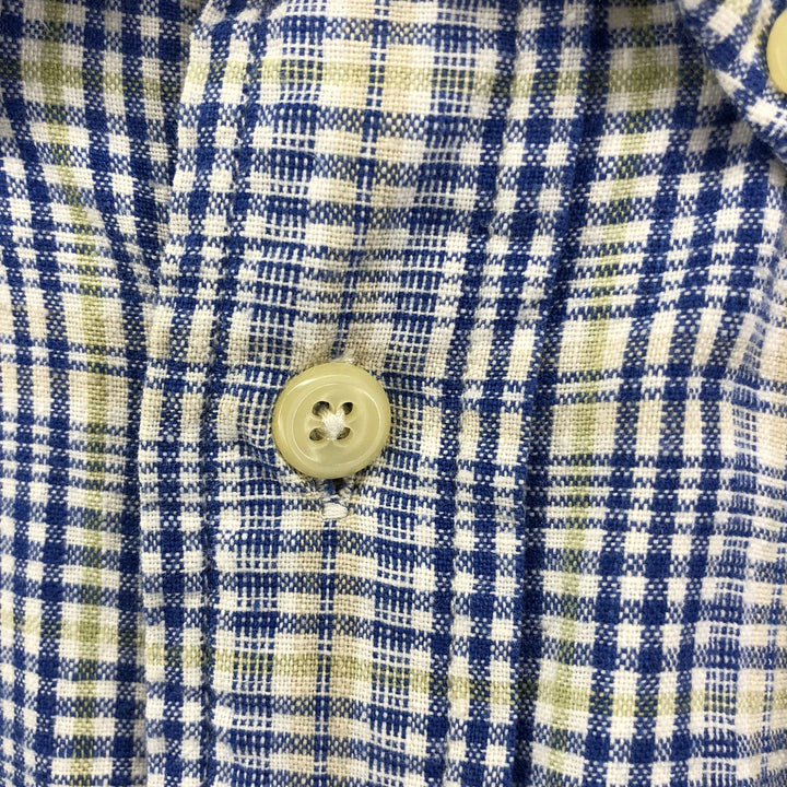 90'S Ralph Lauren CHAPS short sleeve button down check shirt men's size M vintage cotton green type Vintage Second Hand