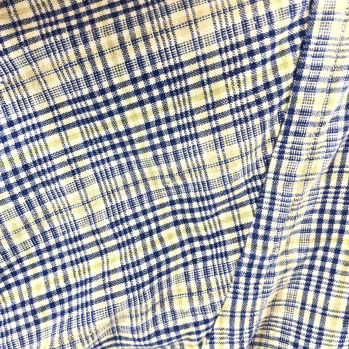90'S Ralph Lauren CHAPS short sleeve button down check shirt men's size M vintage cotton green type Vintage Second Hand