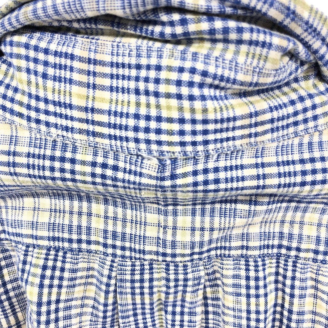 90'S Ralph Lauren CHAPS short sleeve button down check shirt men's size M vintage cotton green type Vintage Second Hand