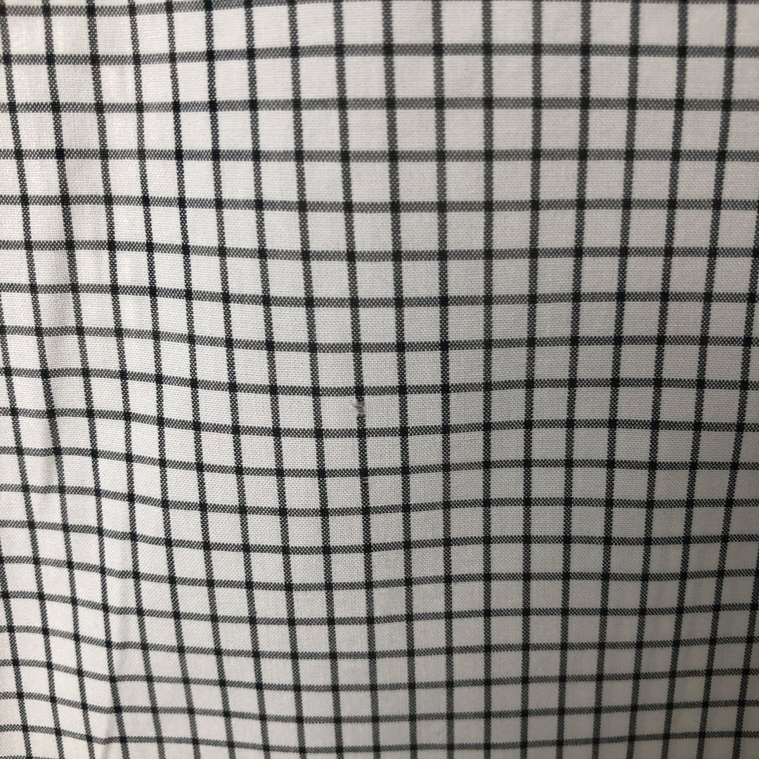 Ralph Lauren Classic Fit Short Sleeve Button Down Check Shirt Men's XL cotton white type Vintage Second Hand