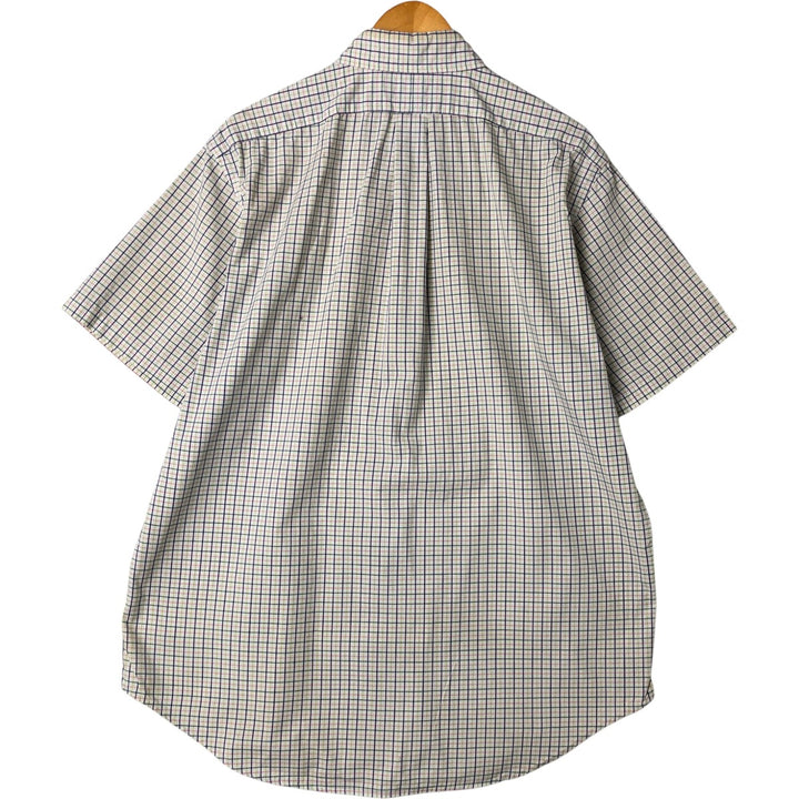 Ralph Lauren Classic Fit Short Sleeve Button Down Check Shirt Men's Size L cotton pink type Vintage Second Hand